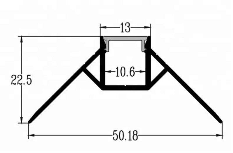90度の滑走路端燈のための拡散器カバーが付いているコーナーによって導かれるストリップの土台チャネル