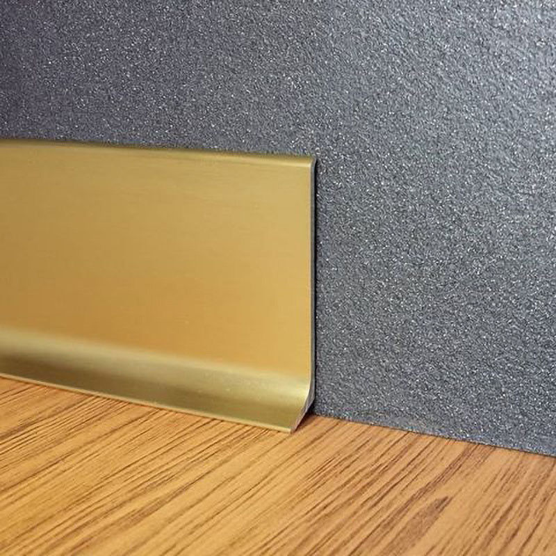 プロフィールの60mm曲げられた金属のCovedの自己接着アルミニウムまわりを回る幅木